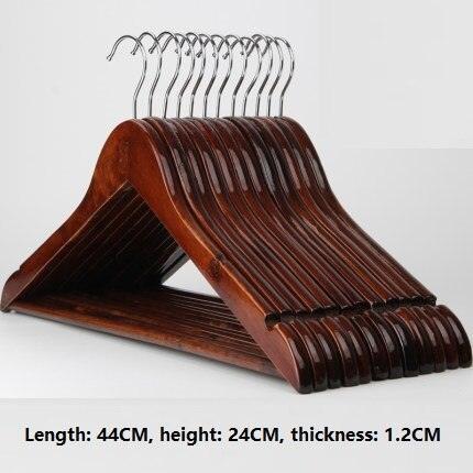 Premium Wide Wooden Hangers Set - 10 Luxurious Pieces for Your Closet