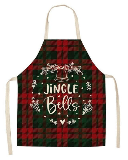 Merry Christmas Linen Cooking Apron - Essential Festive Attire & Gift Idea