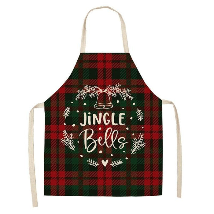 Festive Christmas Linen Apron - Seasonal Cooking Essential