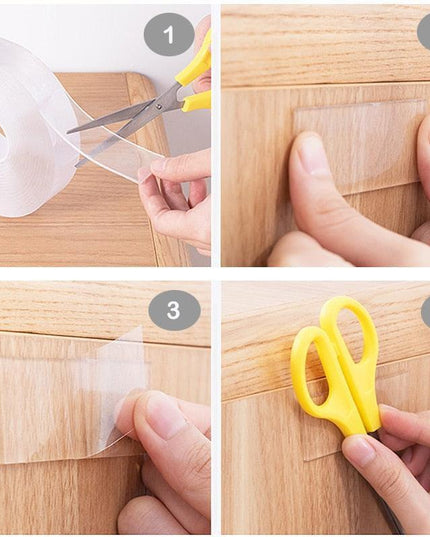 Revolutionary Nano Gel Double-Sided Tape for Effortless Home Organization!