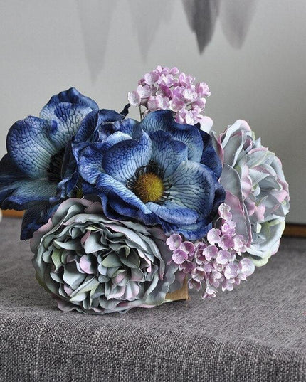 Nordic Elegance: Luxe DIY Silk Peony and Anemone Wedding Bouquet