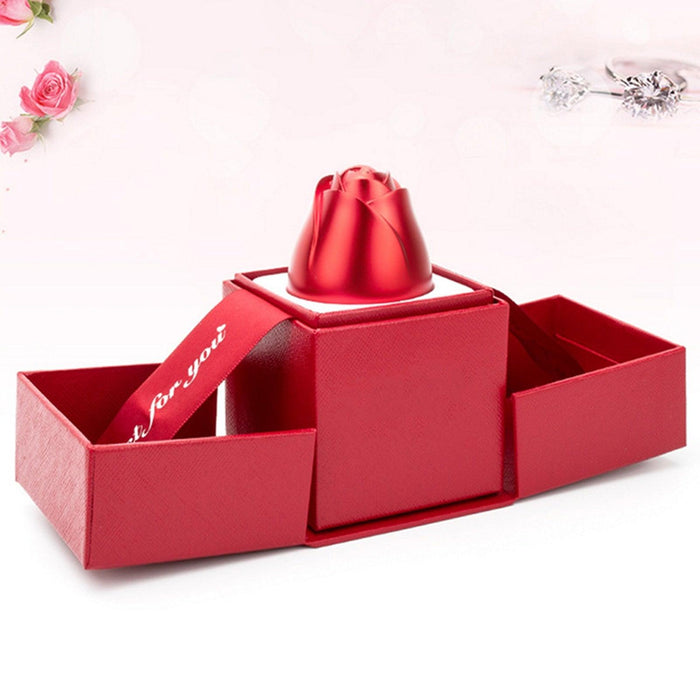 Rose Red Jewelry Storage Box - Elegant Organizer for Special Occasions