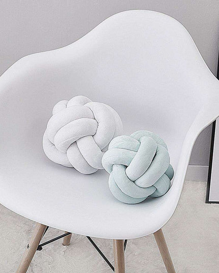 Delightful Handcrafted Emerald Knot Pillow - Luxurious Plush Accent for Every Space