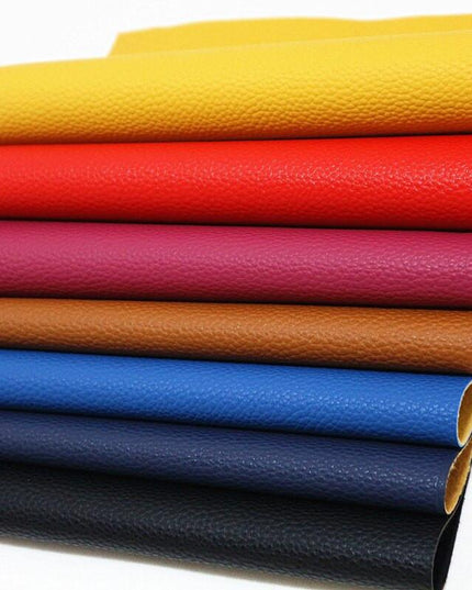 Elegant Litchi Pattern Vegan Leather Craft Sheet - A4 Size for Creative Projects