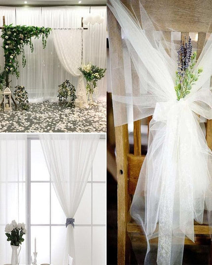 Glistening Elegance Crystal Organza Tulle Ribbon Roll