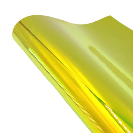 Radiant Holographic Mirror PU Leather Crafting Sheet