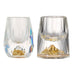 Luxurious Gold Foil Diamond Cut 15ml Shot Glass with Elegant Design