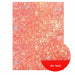 Red Sparkle Chunky Glitter Holographic Fabric Sheets - A4 Size for Crafting and Sewing