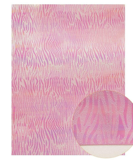 Sparkling Pink Holographic Heart Glitter Fabric - Premium Crafting Delight