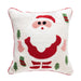 Santa Snowflake Embroidered Cotton Pillow Cover - Festive Holiday Home Decor