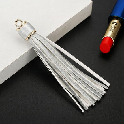 Vibrant 5-Piece Faux Leather Tassel Fringe Set for Creative Jewelry and Craft Projects