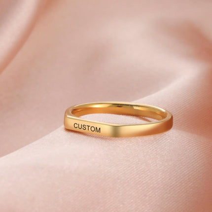 Eternal Connection Customizable Stainless Steel Couple Rings - A Celebration of Infinite Love