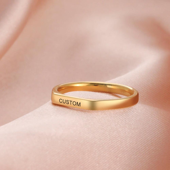 Custom Stainless Steel Rings for Couples with Personalized Engravings