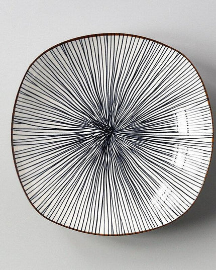 Handcrafted Japanese Square Ceramic Plate: Exquisite Table Artistry
