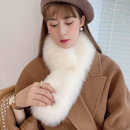 Opulent Fox Fur and Wool Scarf Collar - Transform Your Winter Wardrobe with Elegance