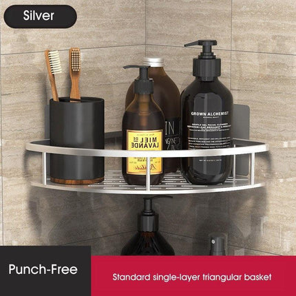 Stylish Wall-Mounted Space Aluminum Shower Organizer: Premium Bathroom Caddy