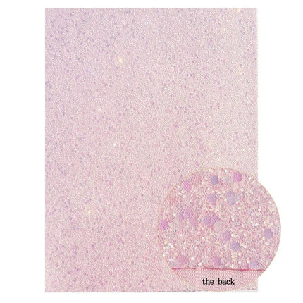 Festive Chunky Glitter Synthetic Leather Sheet for Christmas Crafts