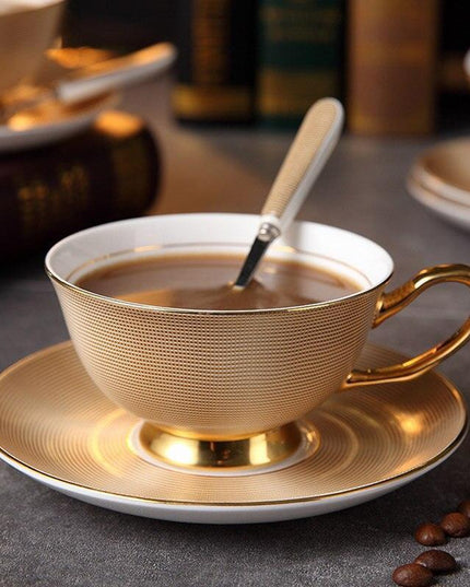 Charming YeFine Bone China Tea Cup & Saucer Set - Whimsical On-Glazed Design