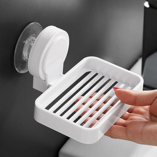 Bathroom Soap Holder Organizer with Wall-Mounted Drainage System
