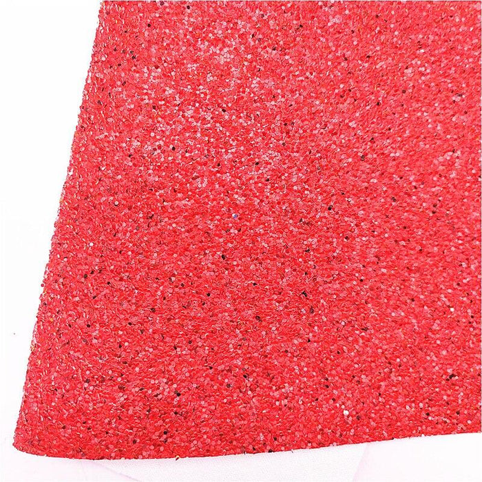 Red Glitter Hearts & Polka Dots Jelly Leather Crafting Material