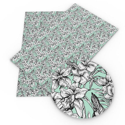 Vibrant Geometric Floral Faux Leather Craft Sheet - Elevate Your DIY Projects