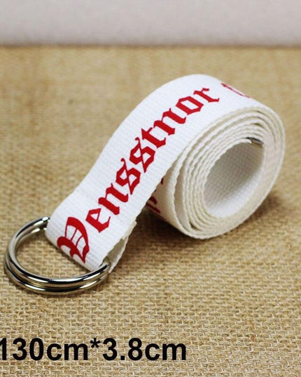 Trendy Unisex Harajuku Letter Printed Canvas Belt - Essential Accessory for Style Aficionados