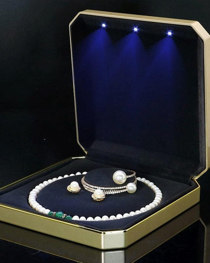 LED Jewelry Display Organizer Box for Elegant Showcase
