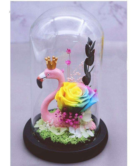 Eternal Elegance Glass Dome - Preserved Rose and Hydrangea for Timeless Charm