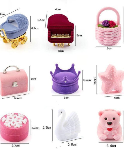 Elegant Velvet Jewelry Showcase Box - Display Your Treasures