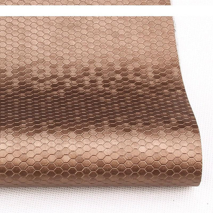 Luxurious Honeycomb Embossed Faux Leather - Exude Elegance in Couture Crafting