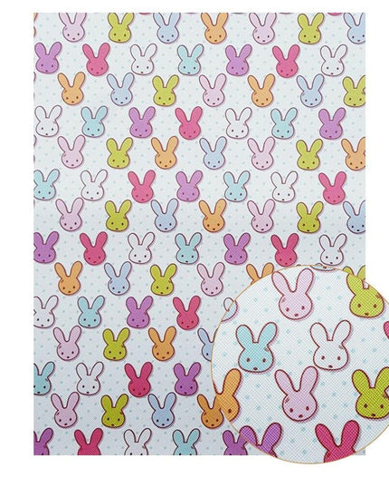 Chic Faux Leather Sheets with Luxe Cartoon Bow Prints for Stylish DIY Creations