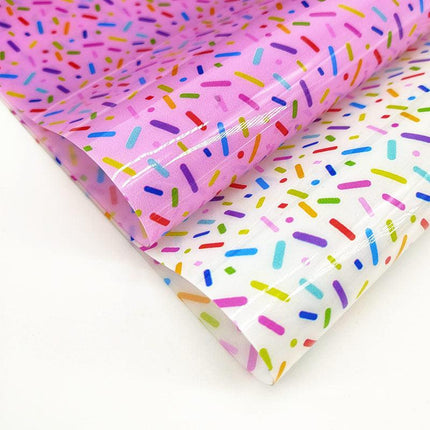Whimsical Cartoon Sprinkles A4 Waterproof Jelly Fabric