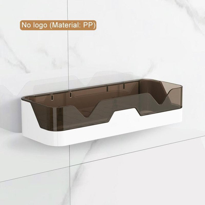 Wall-Mounted Plastic Storage Shelf with Waterproof Simple Stylish Design
