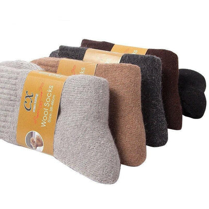 Cozy Men's Winter Wool Socks Set | 5 Pairs for Ultimate Warmth and Style