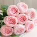 Elegant 5-Piece Realistic Rose Artificial Flowers Bouquet with Moisturizing Simulation