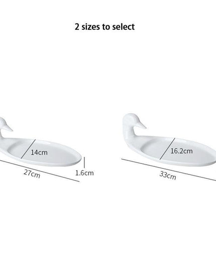 Sophisticated White Duck Ceramic Plate Collection - Transform Your Dining Experience