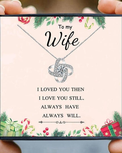 Timeless Love Knot Heart Pendant Necklace - A Cherished Gift for Her