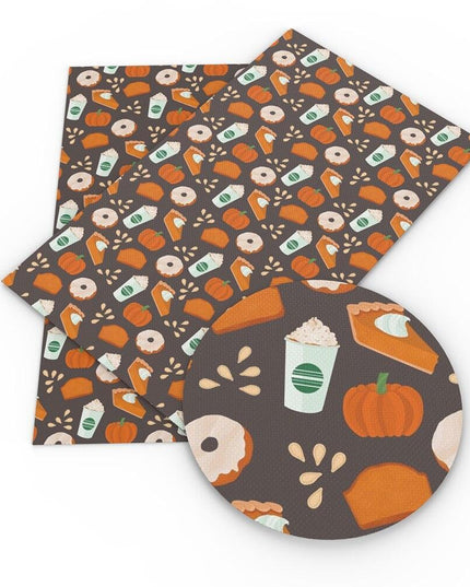 Fall-Inspired Premium Vegan Leather - Versatile DIY Crafting Material for Creative Projects