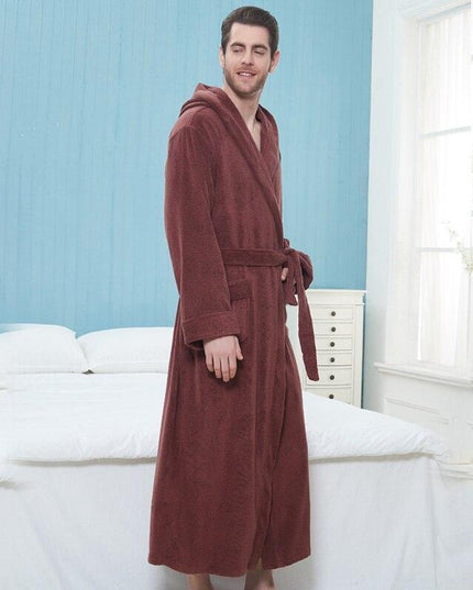 Cozy Unisex Hooded Kimono Robe for Winter Luxury