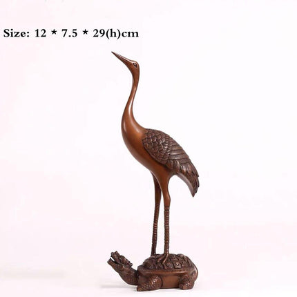 Brass Dragon Turtle and Crane Figurine: A Symbol of Longevity for Home Decor and Gifting