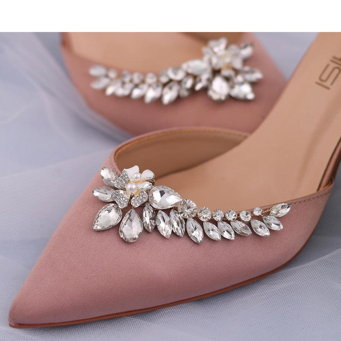 Rhinestone Shoe Charms: Luxury Wedding Footwear Embellishments