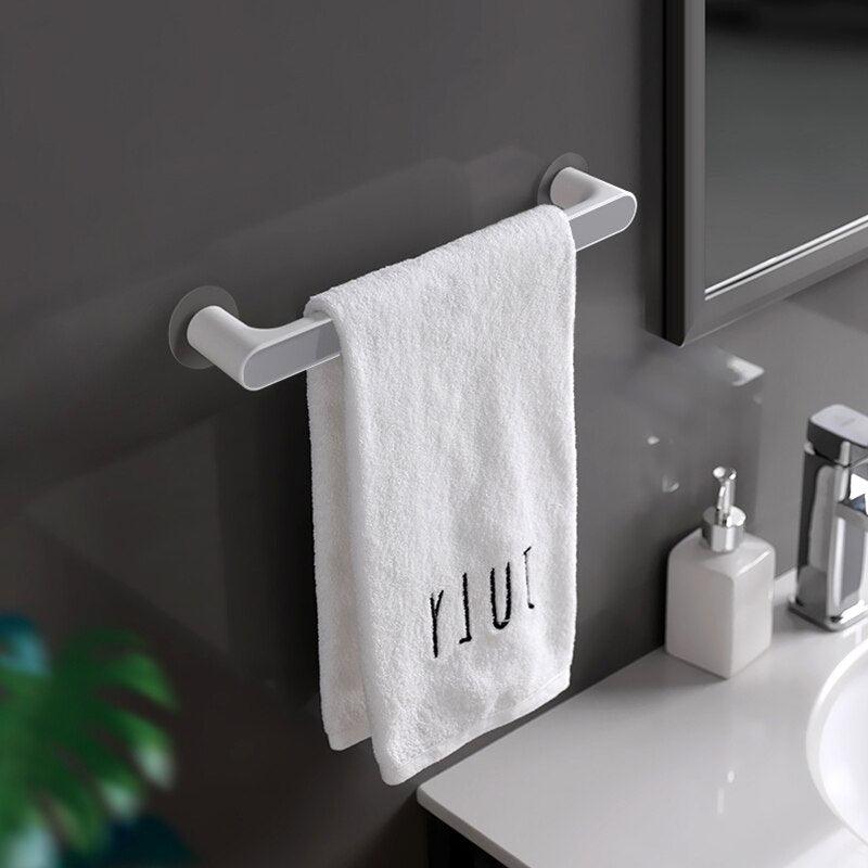 Self Adhesive Wall Mounted Kitchen Towel Rack Bathroom Accessories-Bathroom›Hardware & Accessories›Racks & Shelves-Très Elite-grey-Très Elite