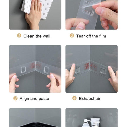 Smart Triangular Bathroom Organizer with Drainage System