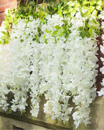 45-Inch Elegant Silk Wisteria Flower Set - Pack of 12 for Exquisite Home and Event Decoration