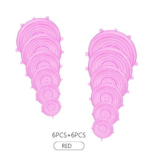 Versatile Silicone Food Storage Lid Set - Eco-Friendly Preservation Solution