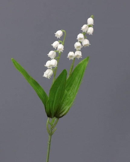 Elegant White Bell Orchid Faux Flowers - Luxurious Imitation Blooms for Home and Events