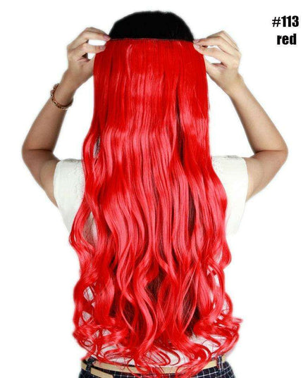 LuxeLocks 24" Curly Vibrant Synthetic Hair Extension - Effortless Glamour and Versatile Styling