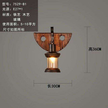 Vintage Wooden Wall Sconce - Classic LED Light Fixture for Home and Hospitality Spaces