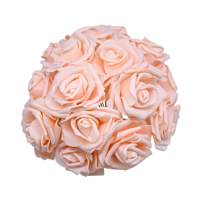 Elegant 24-Piece Foam Roses Set: Home Decor and Event Accent