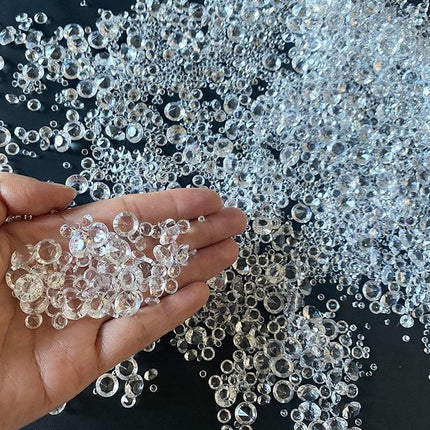 Glamorous Rose Gold Diamond Confetti Decor Kit - Stunning Wedding Table Accent